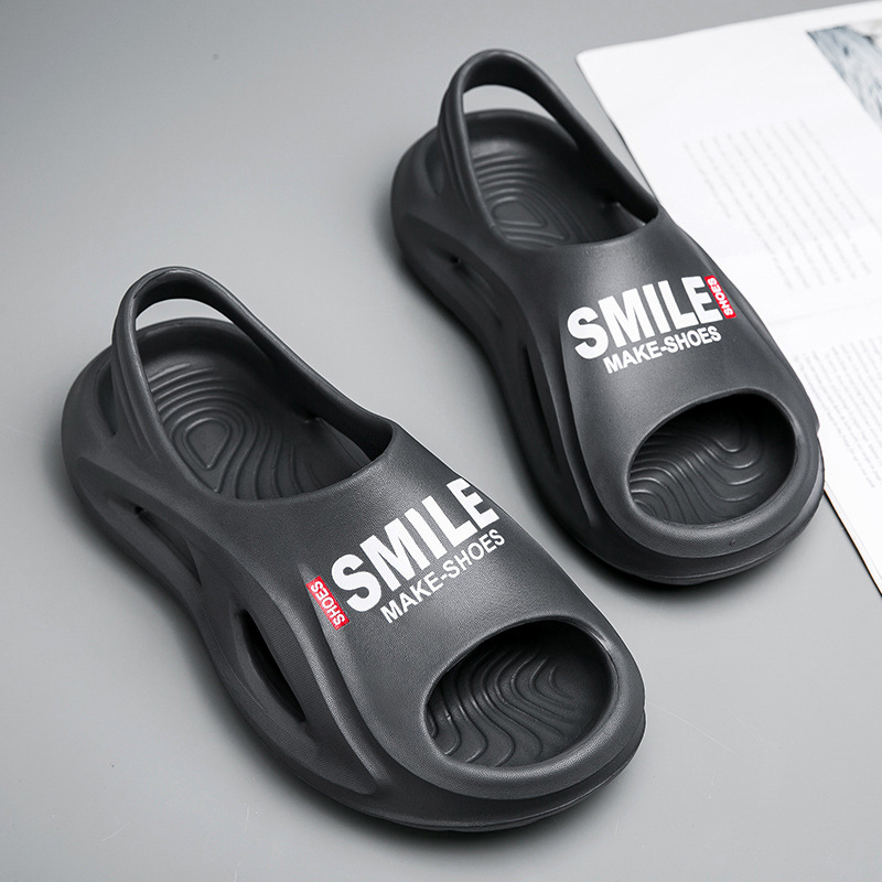 Sandalias de hombre con sensación de mierda 2024 verano nuevo antideslizante para uso al aire libre sandalias y zapatillas casuales de moda zapatos de playa de moda para hombres_voghion.com
