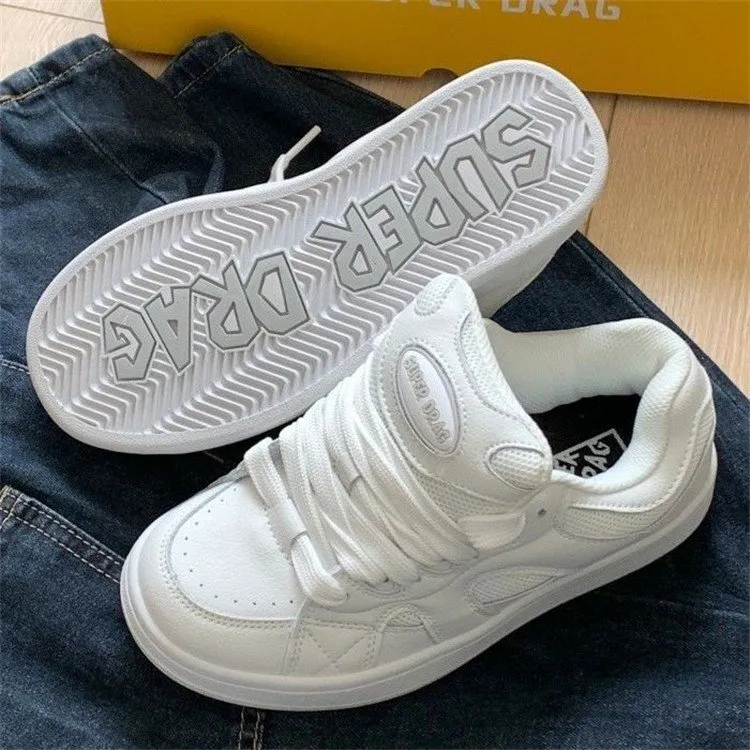 Spring New White Bread Women's Chic, Niche Design, Sports Shoes, High Aesthetics, Casual Shoes_voghion.com