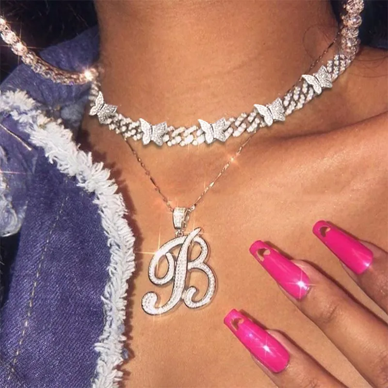 Colar choker cuban link iced out para mulher cor dourada com strass_voghion.com