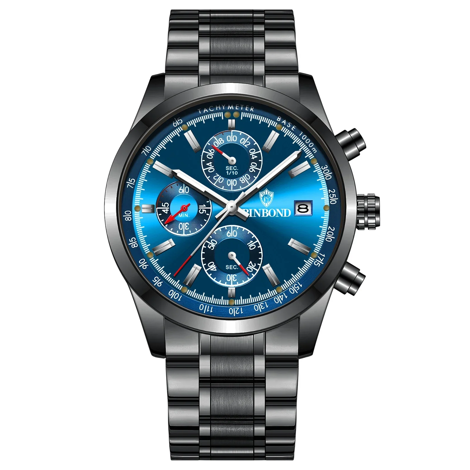 Luxury Quartz Watch For Men Automatic Date Waterproof Chronograph_voghion.com
