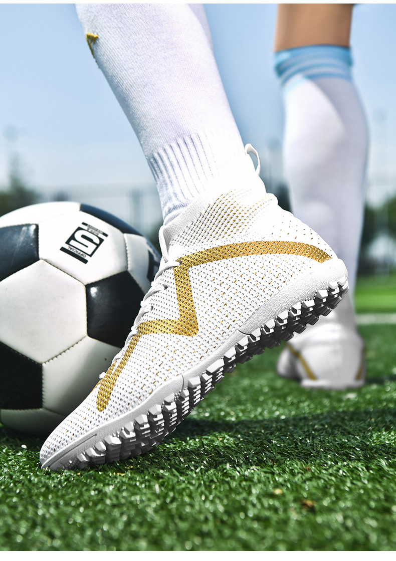 Ultralight Professional Men Long Spikes Ankle Training Football Boots Soccer Cleats Unisex Sports Shoes Non-Slip_voghion.com