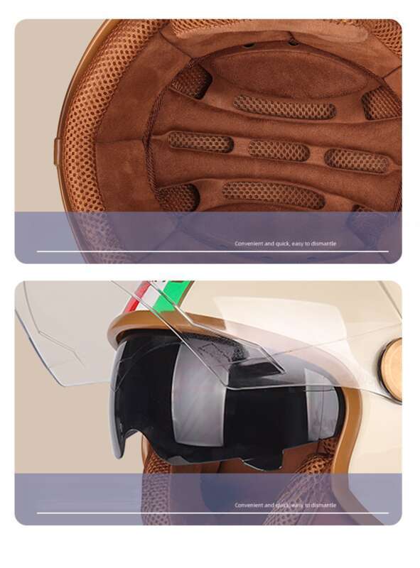 3C Certified Dual Mirror Bluetooth Half Men Women, Harley Motorcycle Helmet For All Seasons, Universal Sun And Warmth_voghion.com