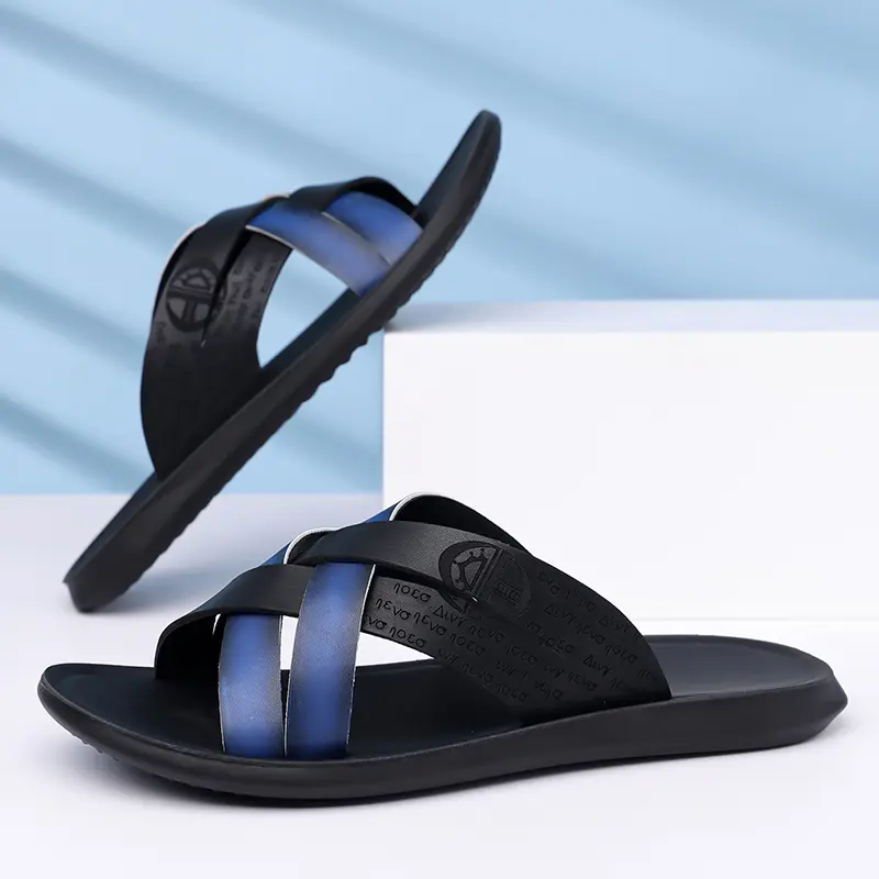 Pantofole in pelle da uomo sandali da spiaggia comodi_voghion.com