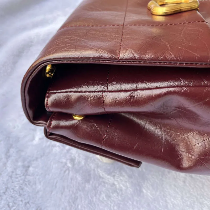 Aitoa nahkaa, kultasolki, olkalaukut, klassinen neliönmuotoinen naisten lähettilaukku, suuren kapasiteetin työmatkalaukku naisille_voghion.com