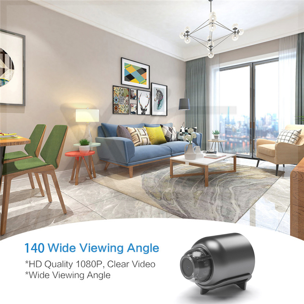 Mini kamera 1080P HD WiFi Domači monitor Notranja varnost Varnostni nadzor Nočni vid_voghion.com