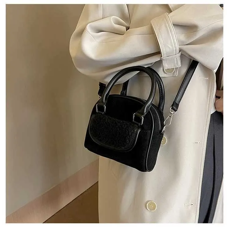 Mini borsa a tracolla in camoscio per donna borsa a spalla versatile_voghion.com