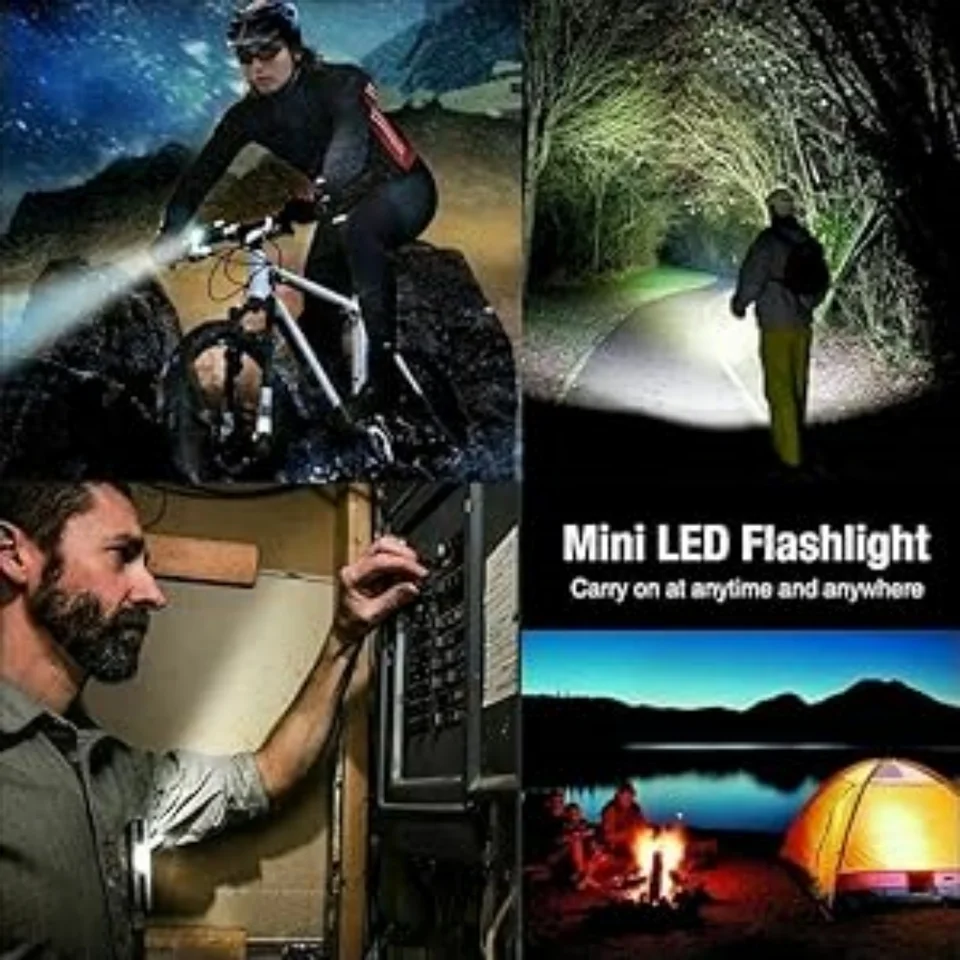 Led Flashlight Rechargeable USB Torch Mini Small Light With COB Flashlights Handheld Tiny Portable Pocket Keychain Flash Light_voghion.com