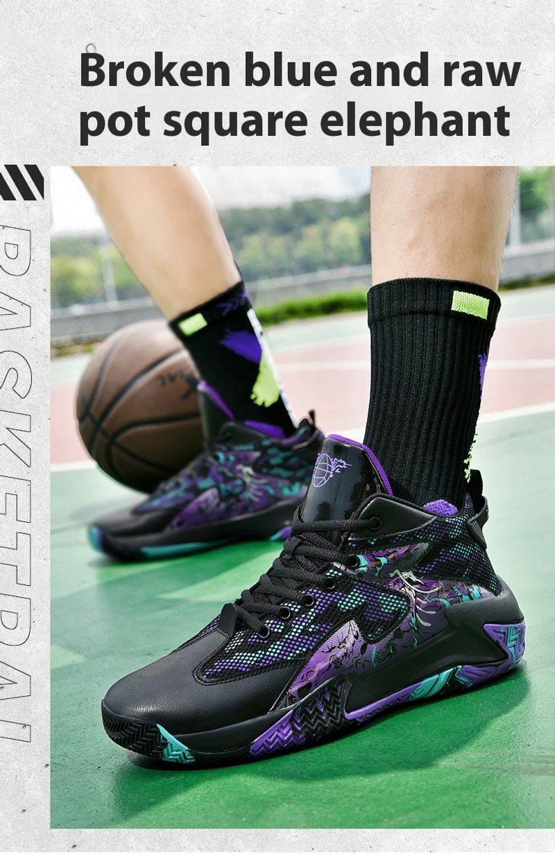 Atmungsaktiv mesh traktion basketball med anti-slip, støddæmpende, slid-beständig og atmungsaktiv turnschuhe,_voghion.com