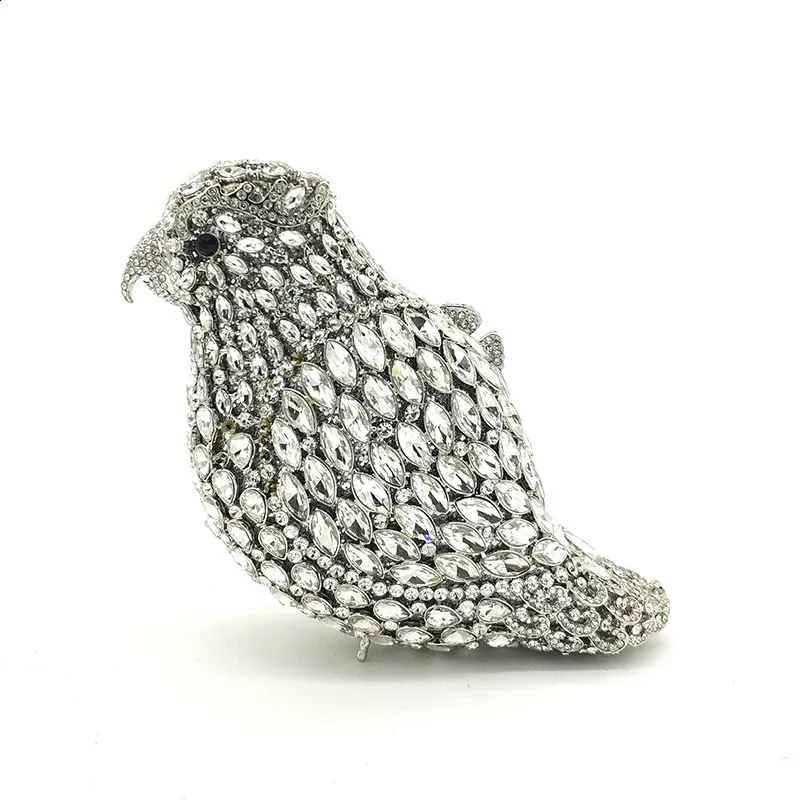 Ladies handbag Bridal wedding women evening party bag dias bird parrot clutches elegant crystal purse 240731_voghion.com
