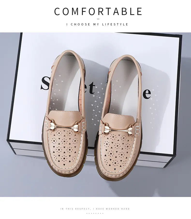 Women's Casual Shoes Comfortable Soft Sole Flat Slip-on Shoes_voghion.com