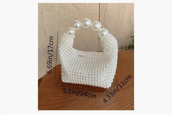 Perlengewebte Geldbörsen und Handtaschen für Damen mit Perlen, für Abendveranstaltungen, Partys, Urlaubsgeldbörse, C241211_voghion.com