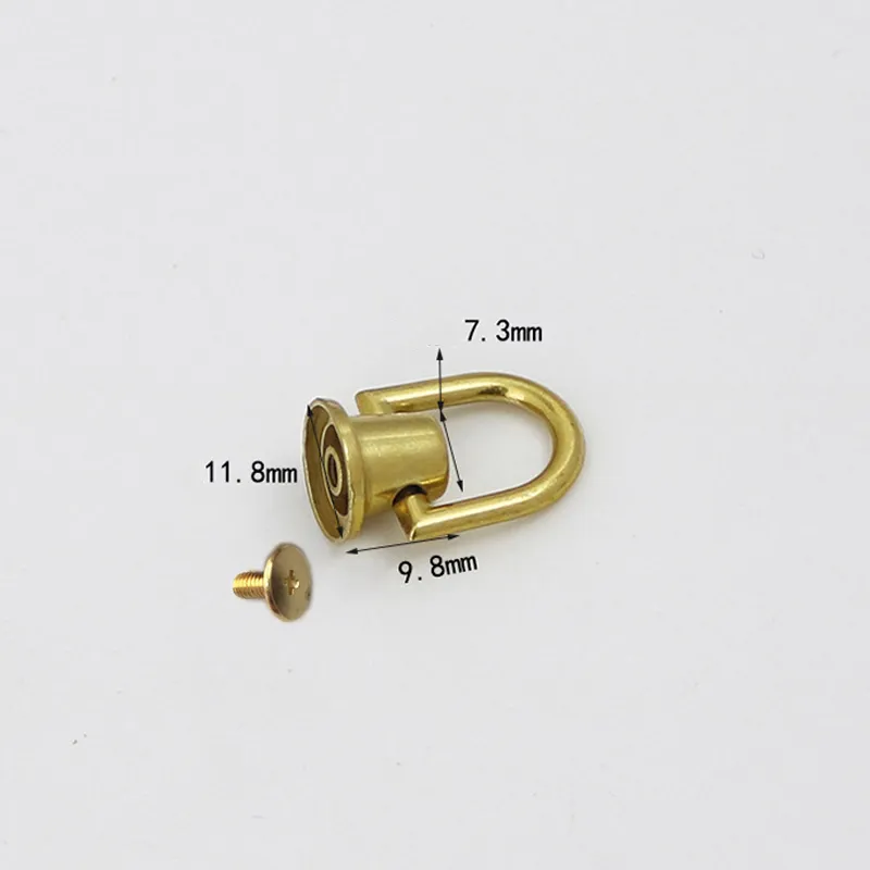 1pcs Metal D-ring Bag Connector Anchor Buckles Arch Bridge With Screws Hanger Hooks Bags Belts Strap Leather Crafts_voghion.com