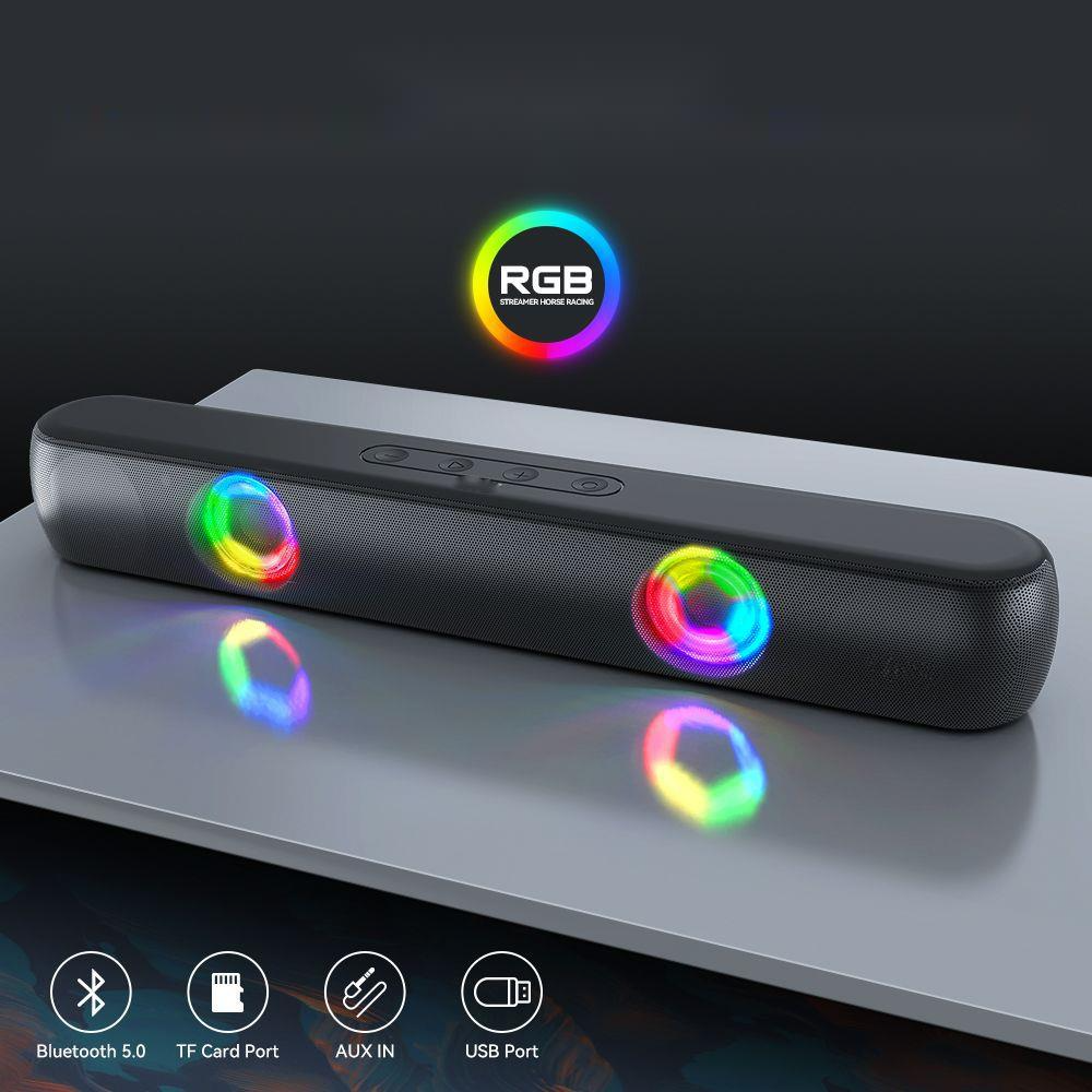 Long Strip RGB Luminous Bluetooth B320 Game Home Stereo 3D High Quality TypeC Speaker