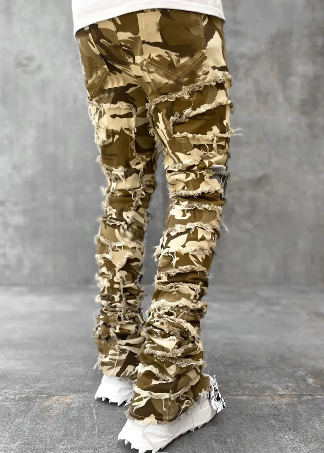 2024 New mens designer jeans Loose pants high waist Ripped High Street Retro Paint Spot Patch Hole Denim Streetwear silm_mkmklike.com