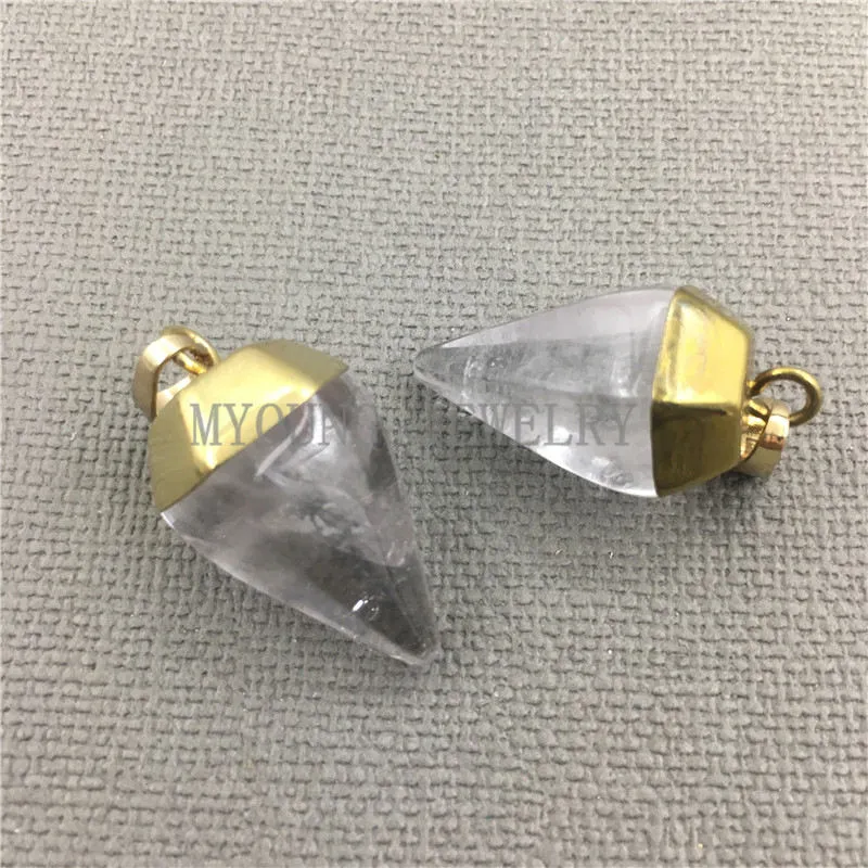 Collane con ciondolo MY0177 Nature Point con cappuccio color oro puro e cauzione per la creazione di gioielli fai da te_voghion.com