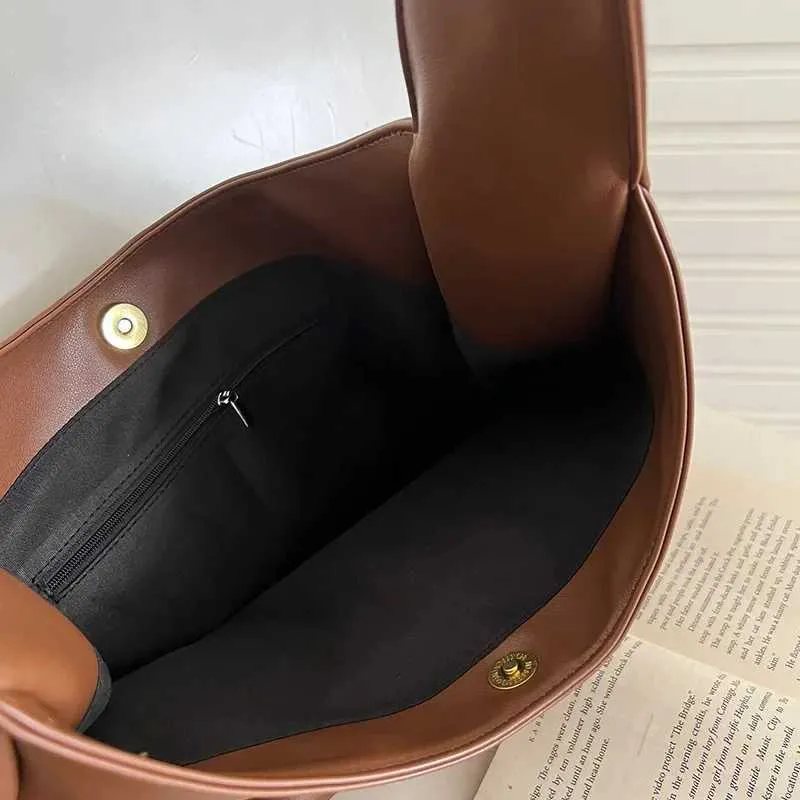 Borsa a spalla da donna elegante in pu con grande capienza_voghion.com