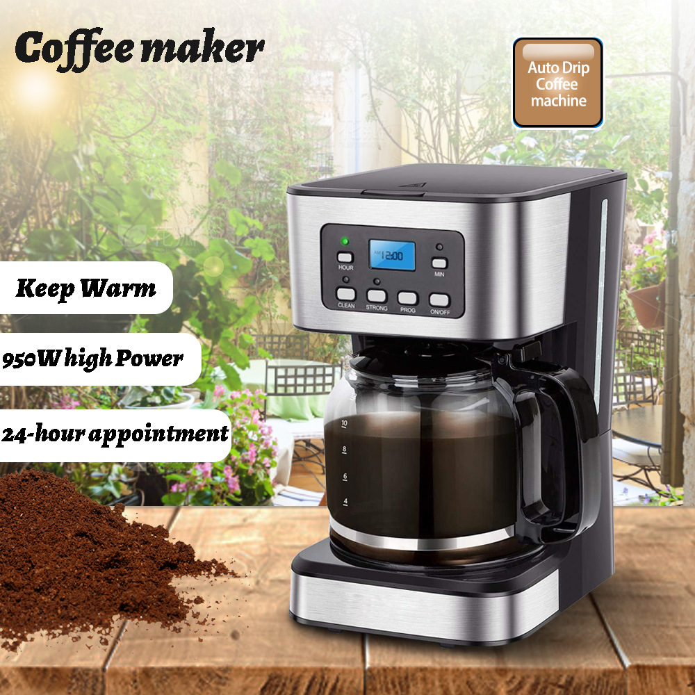European 1.5L American Drip Coffee Machine 24 Hours Reservation Insulation Function 950W_voghion.com