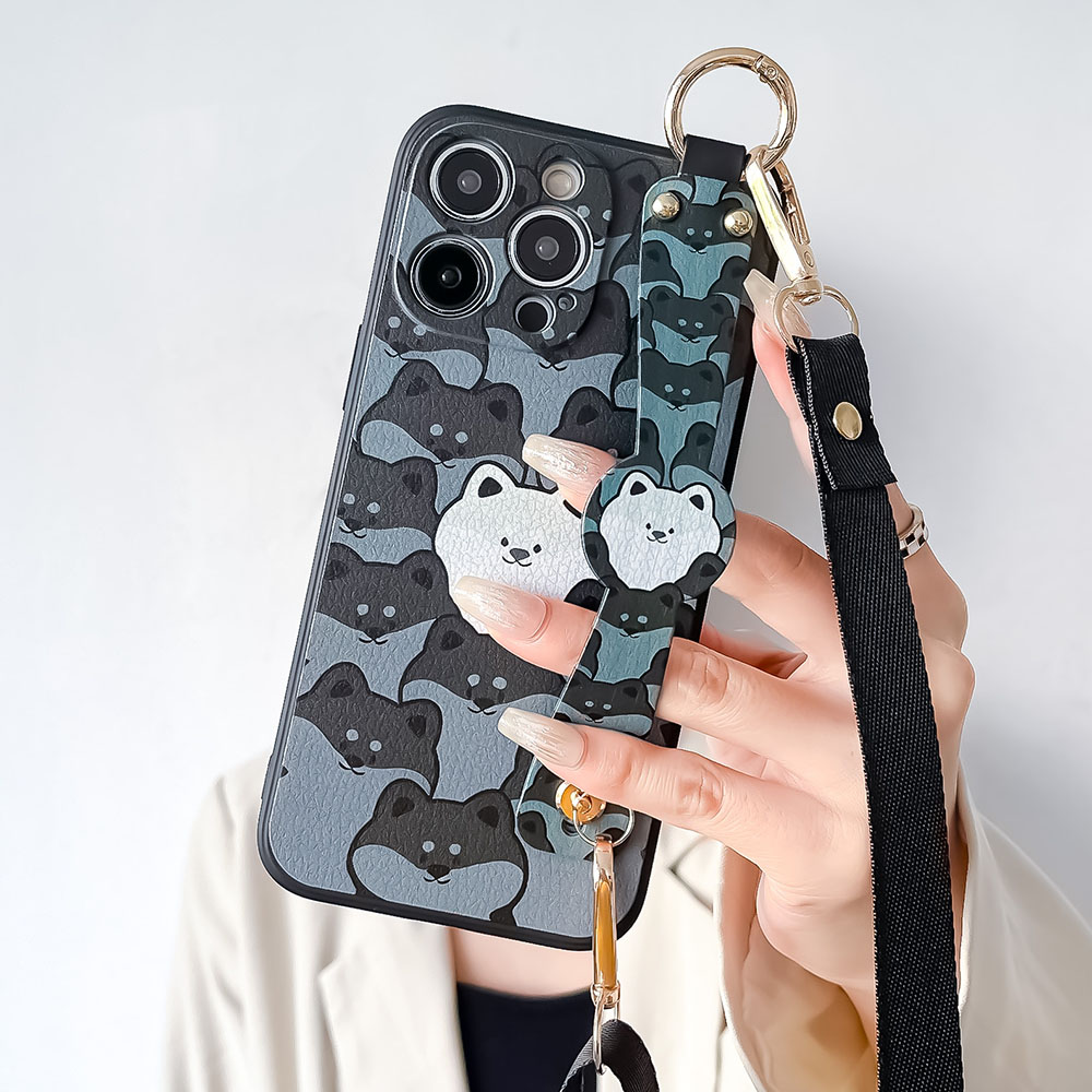 Samsung S24 S23 S22 S21 S20 FE S10 NOTE 10 20 LITE PRO ULTRA PLUS 5G Söt Söt Söt Shiba Inu handledsrem Snodd Kameraskyddsfodral_voghion.com