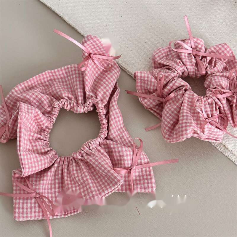 Ballet Style Bow, Large Intestine Headband, New Niche Design, Plaid Girl Sweet Headband Hair Accessory_voghion.com
