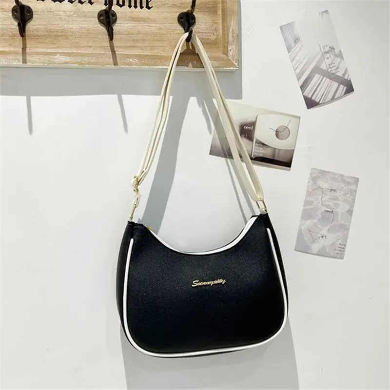 Schicke Damenhandtaschen, einzelne Umhängetasche für Frauen, stilvolle verstellbare Schultergurte, Unterarmtasche aus PU-Leder_voghion.com