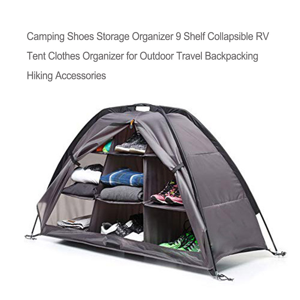 Campingschuhe Aufbewahrung 9 Regale Beutel RV Zelt Kleidung Container mit Reißverschluss Zubehör Multi Tool Schuh Fall Tasche Outdoor_voghion.com