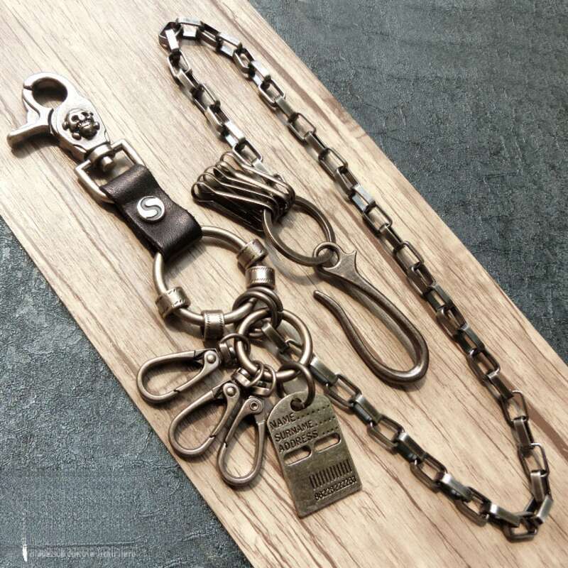 Trendsetter Elegante Vita Moda Esperto Metallo Monostrato Pantaloni Catena Palco Versatile Tempo Libero_voghion.com