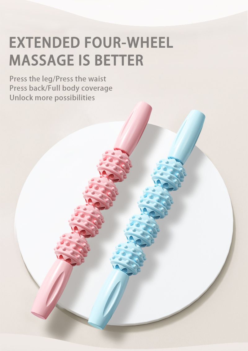 Fiess Yoga Roller Massage E Stick Deep Relaxation Multi-Function Spiky Trigger Point Relief Muscle Pain_voghion.com