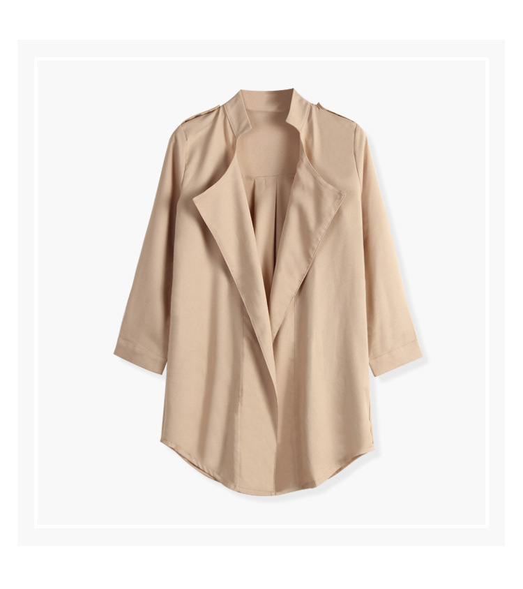 2023 frühling und Herbst Plus Größe frauen Polo Kragen Strickjacke Dünne Temperament Lange Hülse frauen Windjacke Mantel_voghion.com