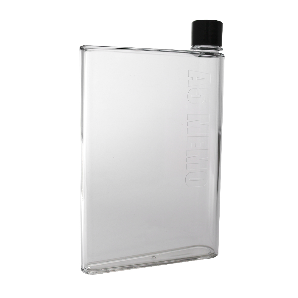 750ml Flat Water Bottle Outdoor Sports Drinking Waterbottle Crystal Transparent Plastic Kettle Portable Bottles Cup Drinkware_voghion.com