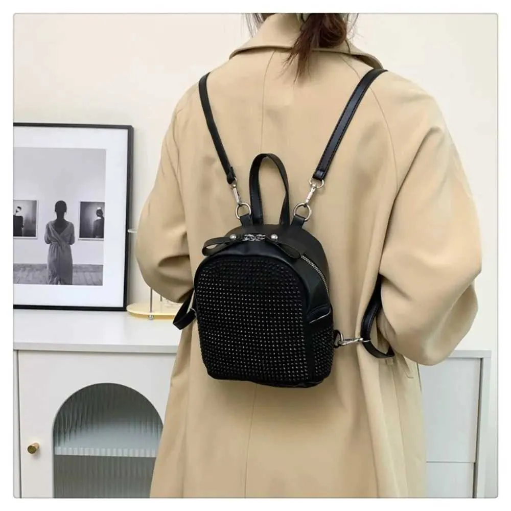 Zaino da donna in PU, piccolo, per ragazze adolescenti, alla moda, per il tempo libero, con cerniera, borsa a tracolla, zaino ad alta capacità, per donne, mini scuola_voghion.com