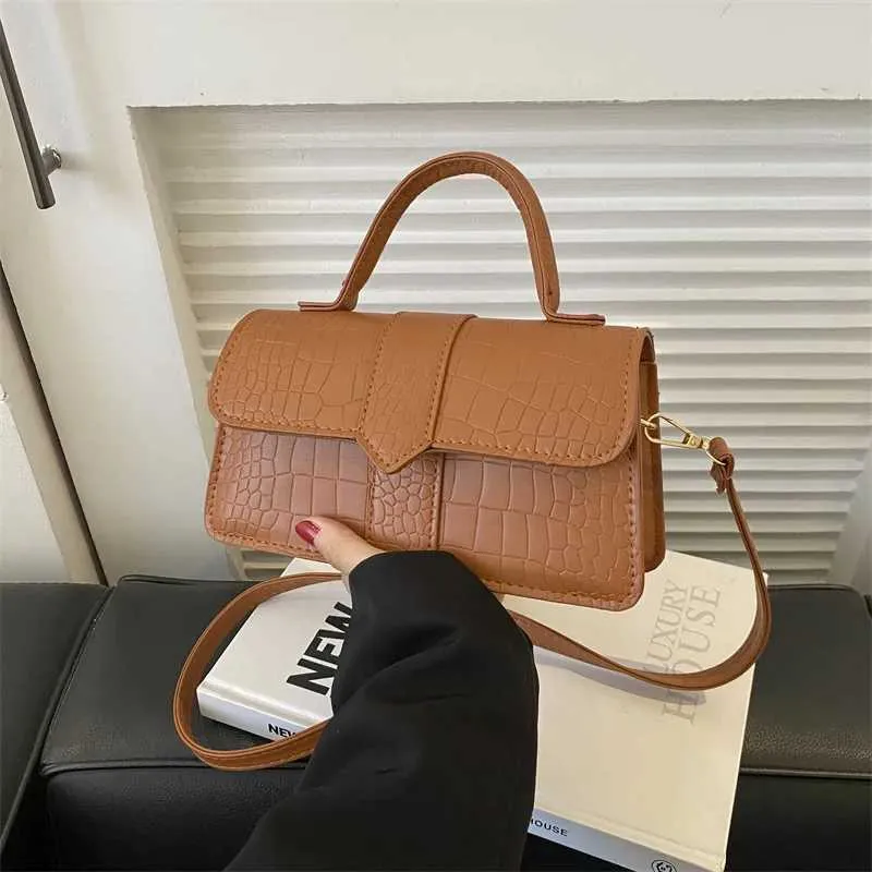 Borsa a tracolla in pelle PU per donna - Borsa a tracolla alla moda Borsa vintage da ascella Borsa quadrata (nero) C241211_voghion.com