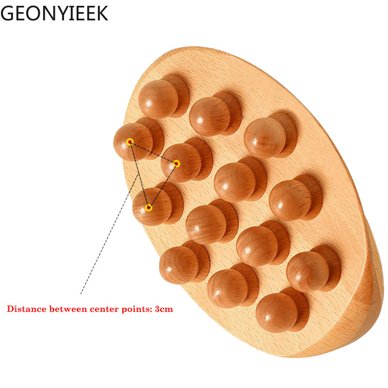 Handgehaltene Gua Sha-Massagebürste aus natürlichem Holz mit 14 Perlen für Taille, Beine, Körper, Meridian-Schaben, SPA-Therapie, Anti-Cellulite-Entspannungswerkzeug_voghion.com