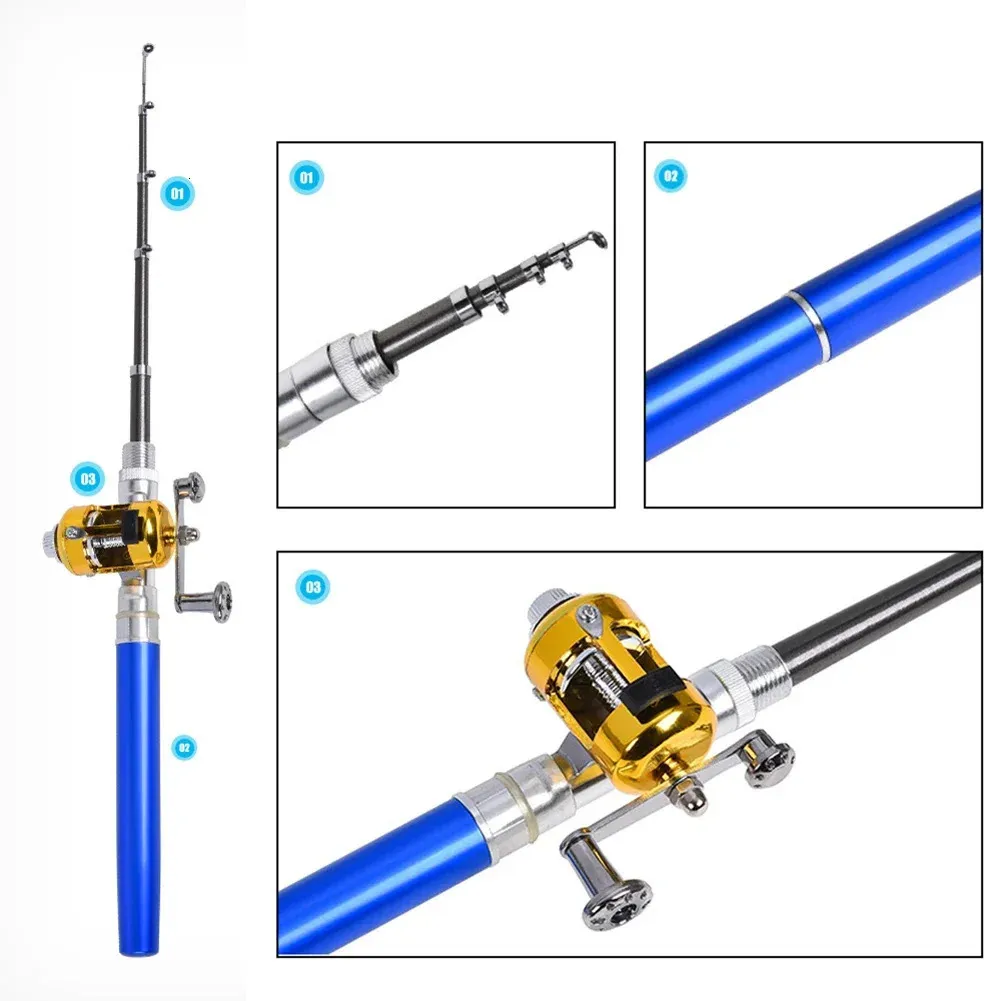 1121416M Portable Pocket Sized Telescopic Mini Fishing Rod Pen Shaped Folding No Reel Wheel 250313_voghion.com