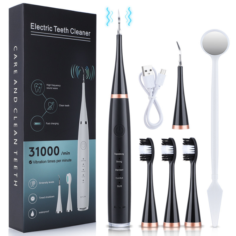 electric toothbrush set household six in one electric toothbrush dental calculus cleaning and whitening instrument