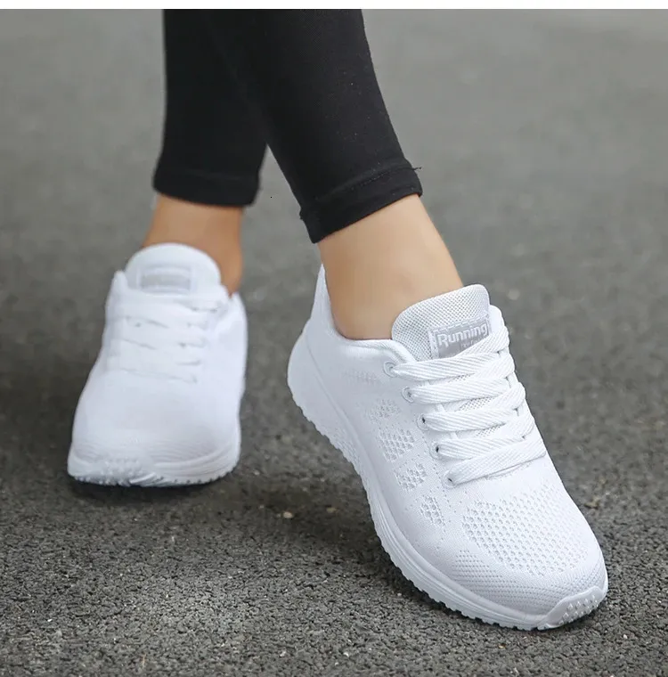 Chaussures plates légères à lacets, style infirmière, bout rond, pour femmes, grandes tailles 241213_voghion.com