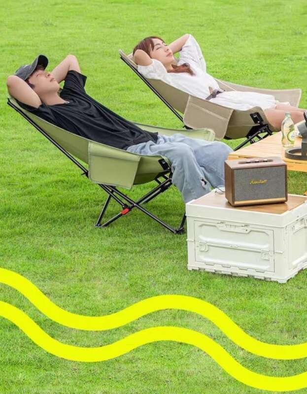 Three Level Adjustable Lounge Outdoor Moon Folding Camping Chair, Portable Office Nap Beach Chair_voghion.com