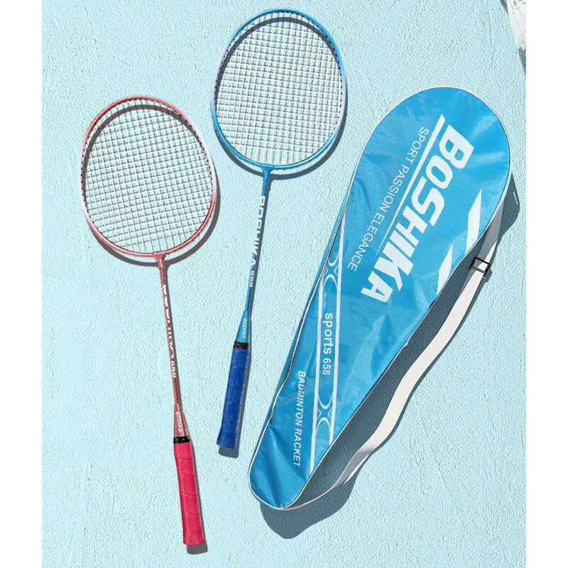 Set de rachete de badminton Boska pentru începători, copii și adulți, aliaj de fier_voghion.com