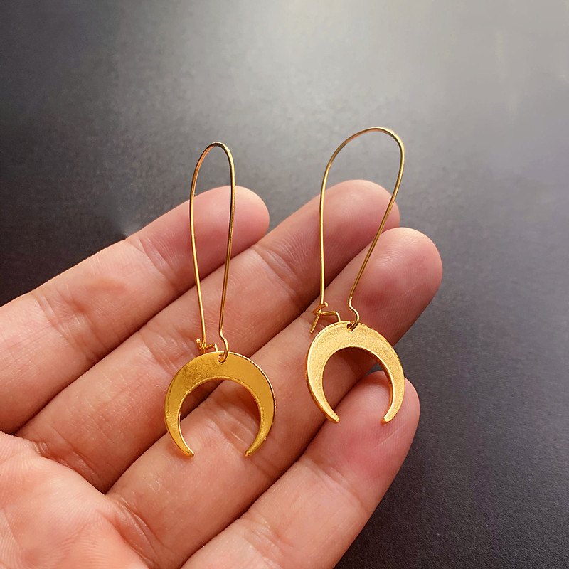 Versatile Crescent Hoop Earrings For Women Simple Personality_voghion.com