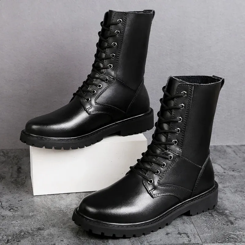Herren Winter Stiefel Aus Leder Wasserdicht Warm Gefüttert_voghion.com