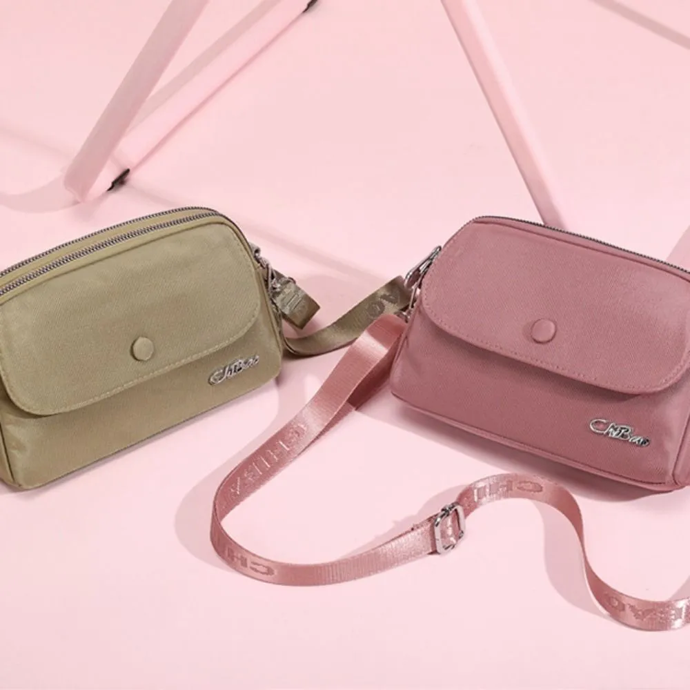 Borsa a tracolla impermeabile in tela spessa da donna, tinta unita, con tracolla, per la moda di mezza età_voghion.com