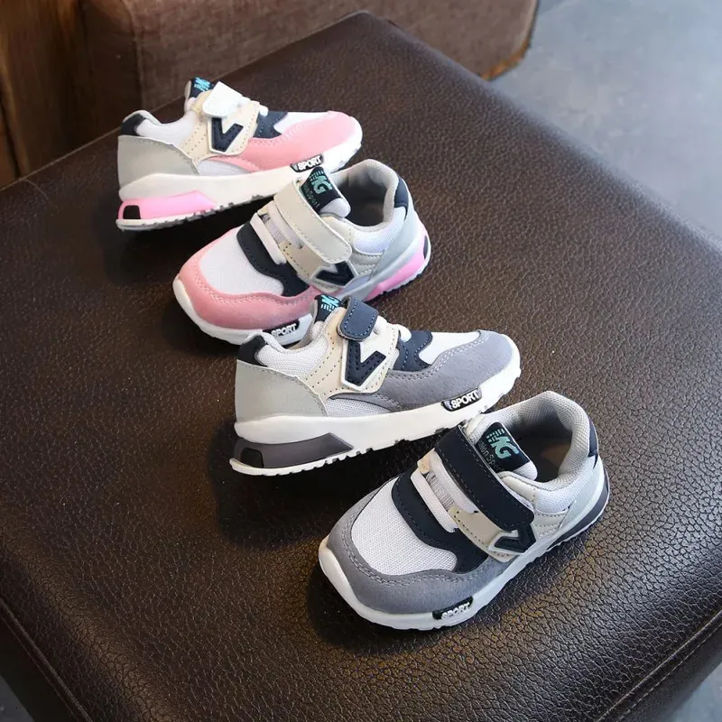 Printemps Automne Respirant Sport Garçons et Filles Semelle Souple Antidérapant Course Bébé Bottes Chaussures de Marche Enfants 240627_voghion.com