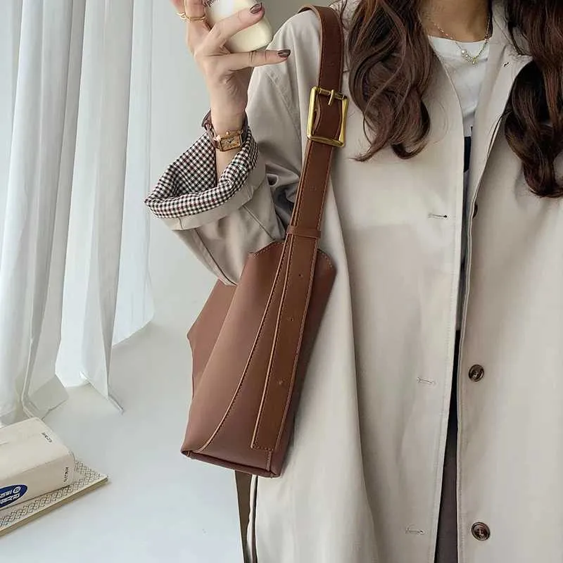 Full Mah Shoulder Solid Fi Handbag Cross Body Womens Minimum PU Leather Work Bag Y241025_voghion.com