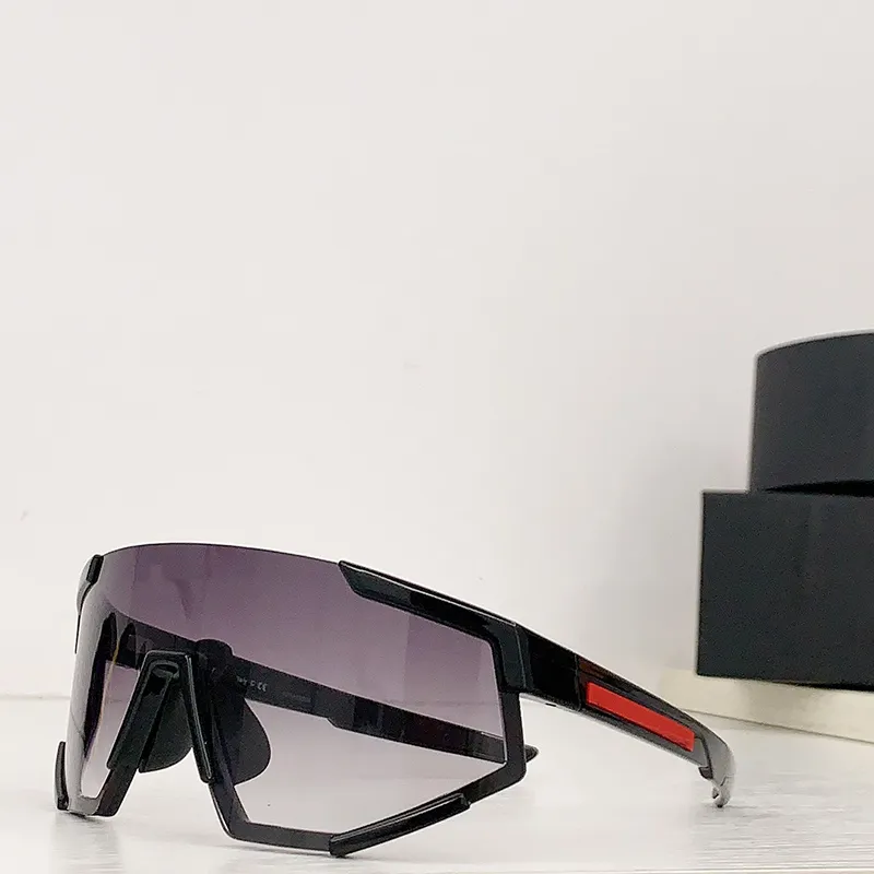 Lunettes de soleil de sport pour hommes SPS 04W Femmes Linea Rossa Impavid Lunettes Wrap Nylon Noir Cadre Ardoise Lentilles 100%_voghion.com