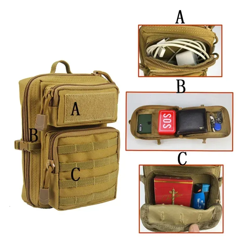 Multifunction Pouch Holster Molle Hip Waist Bag Wallet Purse Phone Case Camping Hiking Bags Hunting Pack_voghion.com