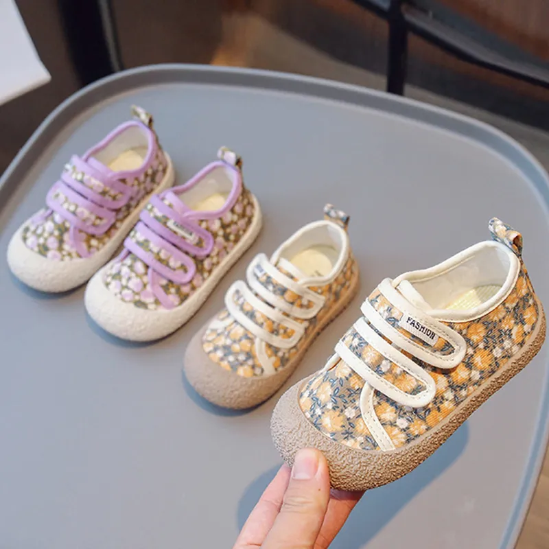 Kids ral Canvas Fashion Girls Casual Infant Toddler Walking Girl Happysteps Sport Kid Shoes Sizes US5c-US1y_voghion.com