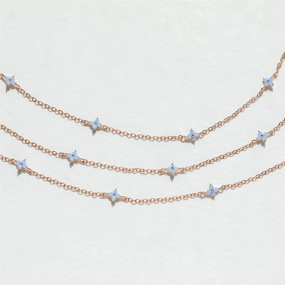 Damen Edelsteinschmuck Modeschmuck Anhänger Halsketten Feiner Silberschmuck Minimal Zarter Cz Türkischer Evilil Eyer Charm Zierlicher Choker Schlüsselbein Anzeige_voghion.com