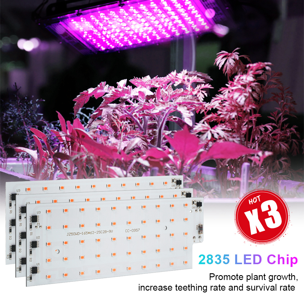 3 db 50 W-os LED-es növekedési lámpa AC220V teljes spektrumú barkácsolt üvegházhatású hidroponikus növénynövekedési világítás Smd2835 beltéri növényi lámpa magonc_voghion.com