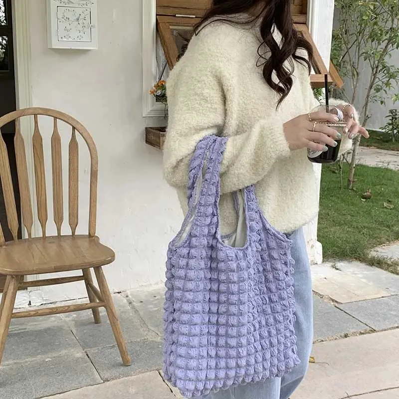 Ydlns Été Plissé Nuage Femelle Bonbon Couleur Grande Capacité Sac À Bandoulière Sacs À Main Shopping Filles Pochette Fourre-Tout_voghion.com