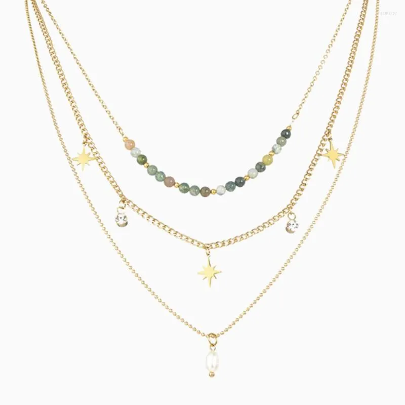 Anhänger Halsketten Vintage Star Pailletten Kristall Künstliche Perlenkette Für Frauen Boho Mode Goldfarbene Perlenkette_voghion.com