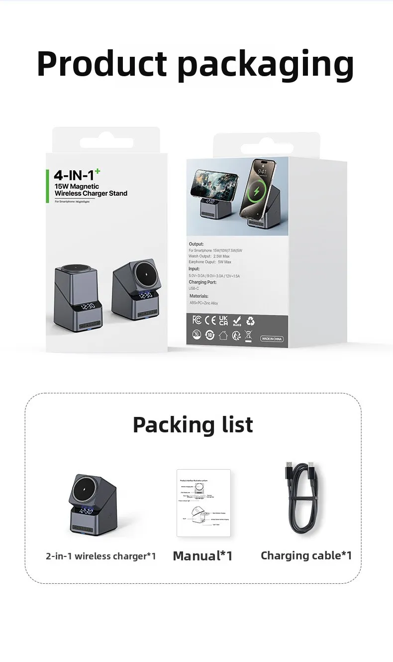 Cross-border Private Mold Four-in-one Rotating Magnetic Wireless Desktop Bracket Is Suitable For Fashion 1615 Mobile Phone_voghion.com